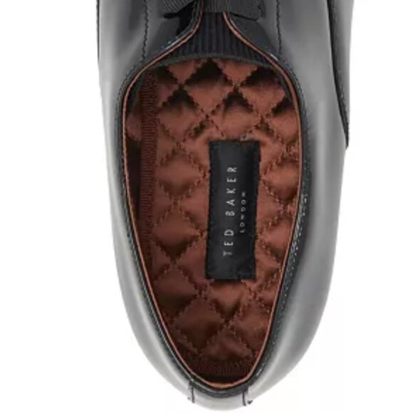 NWOB Ted Baker Men's Ogilvie Oxford in Black Patent Leather Size 10 - Picture 8 of 14